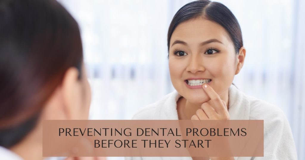Preventing Dental Problems Girl Looking at Teeth Preventing Dental Problems Girl Looking at Teeth